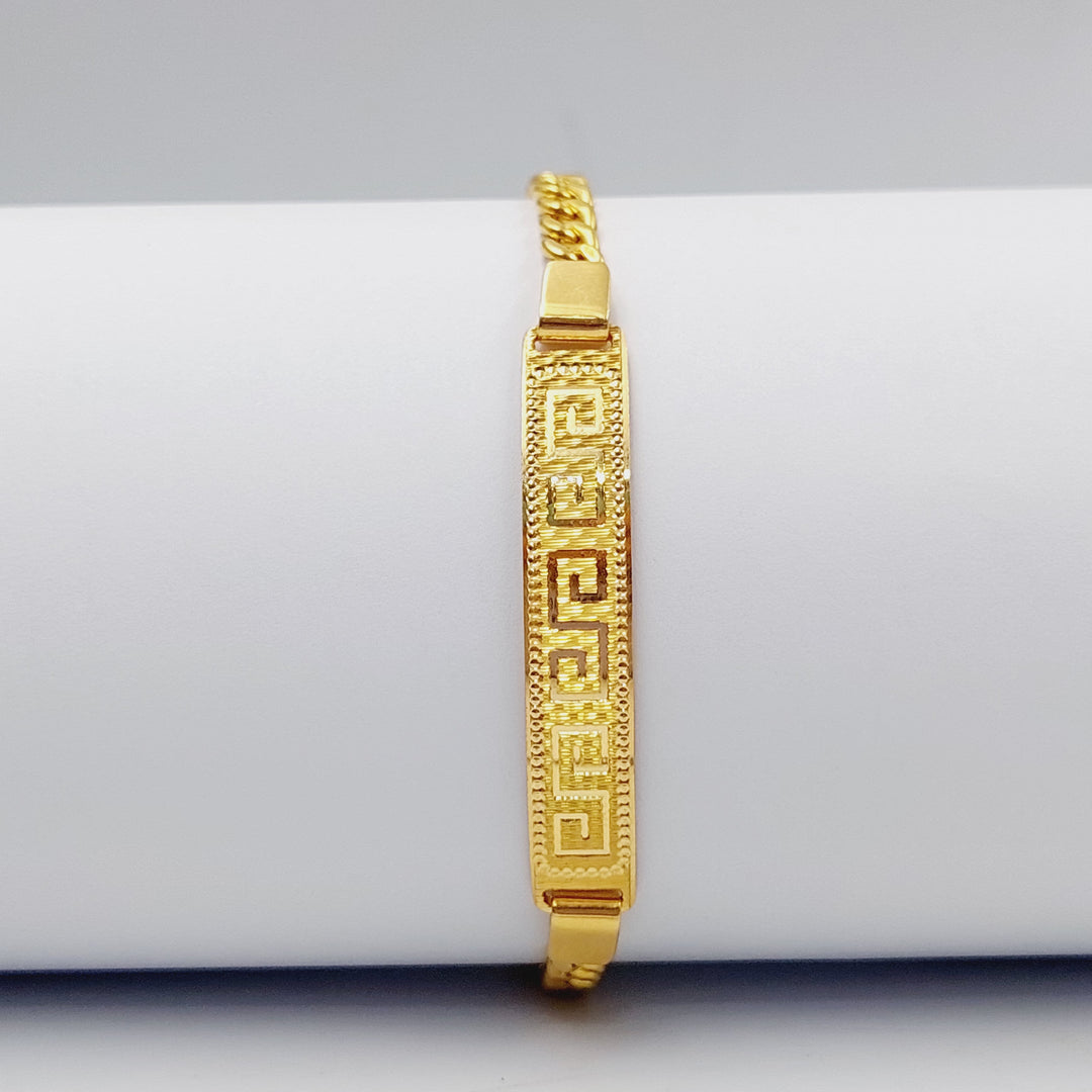 21K Gold Luxury Bar Bracelet by Saeed Jewelry - Image 1