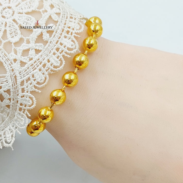 21K Gold Luxury Balls Bracelet by Saeed Jewelry - Image 2