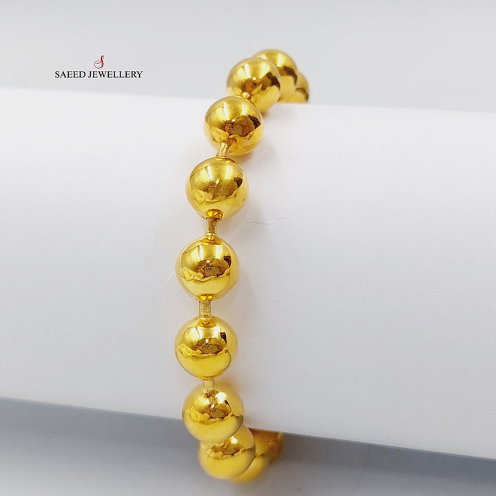 21K Gold Luxury Balls Bracelet by Saeed Jewelry - Image 3