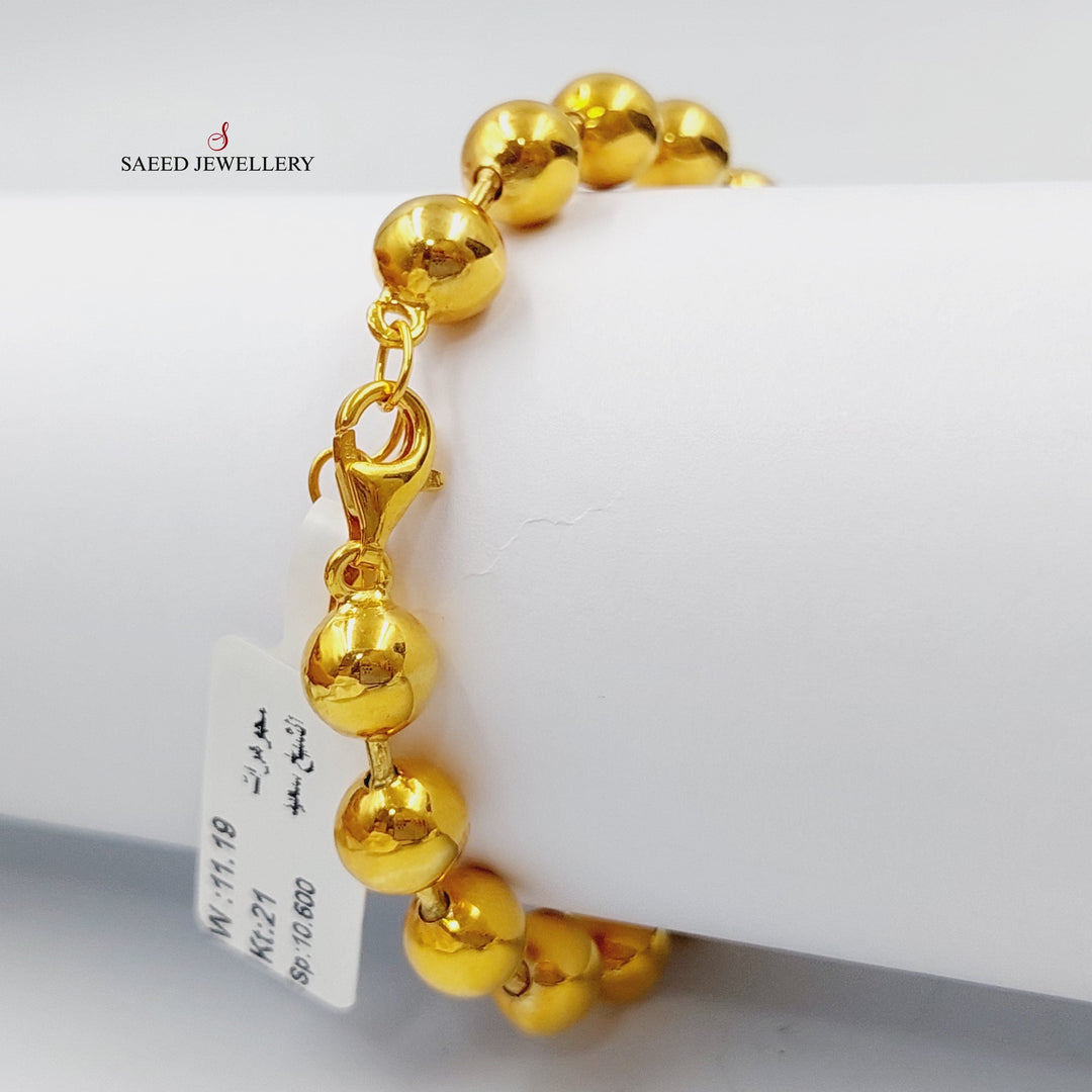 21K Gold Luxury Balls Bracelet by Saeed Jewelry - Image 4