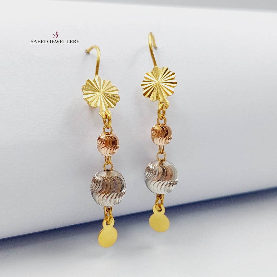 21K Gold Luxury Balls Earrings by Saeed Jewelry - Image 1