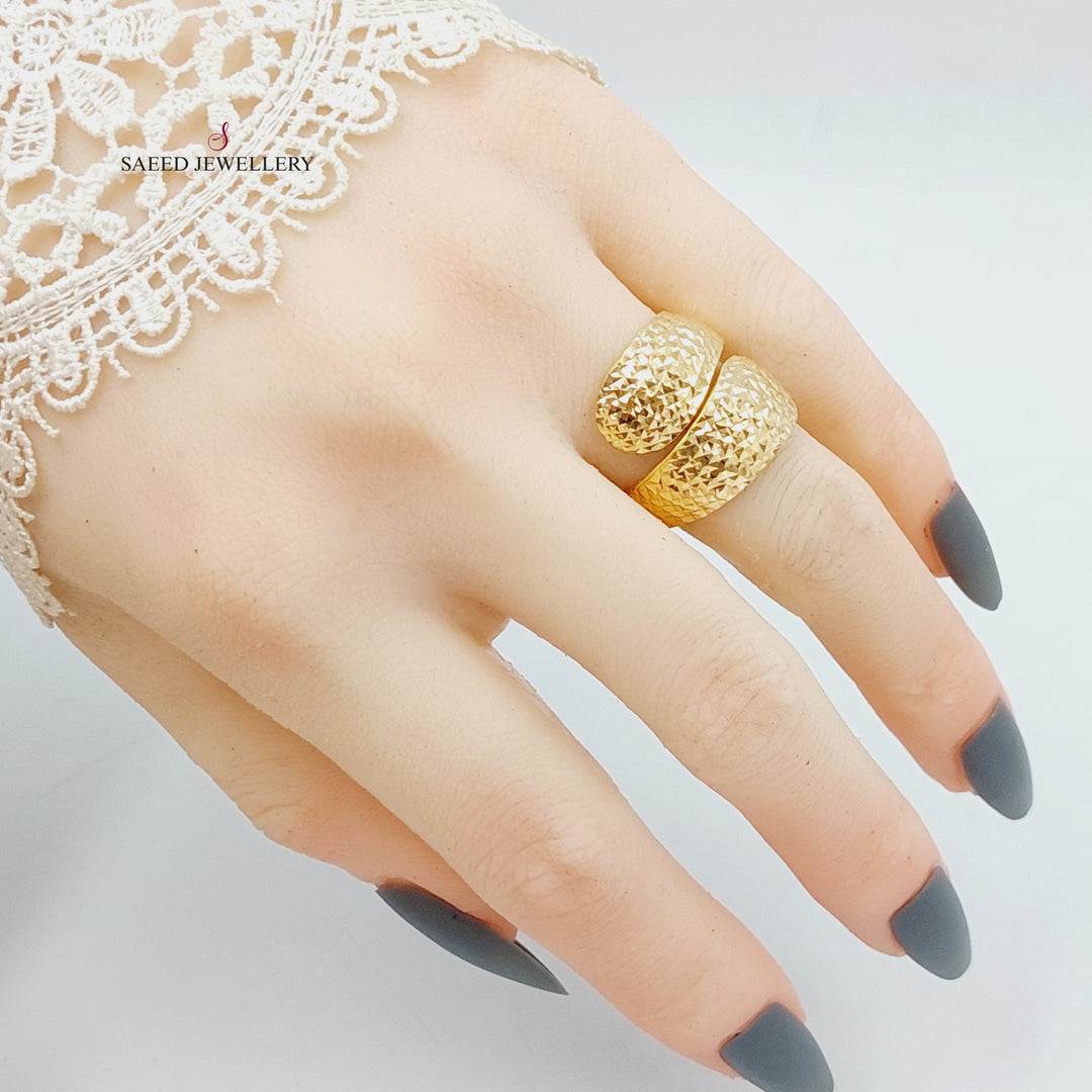 21K Gold Luxury CNC Ring by Saeed Jewelry - Image 4