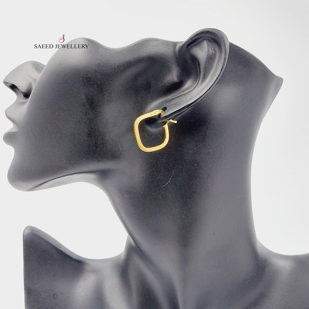 21K Gold Luxury Earrings by Saeed Jewelry - Image 3