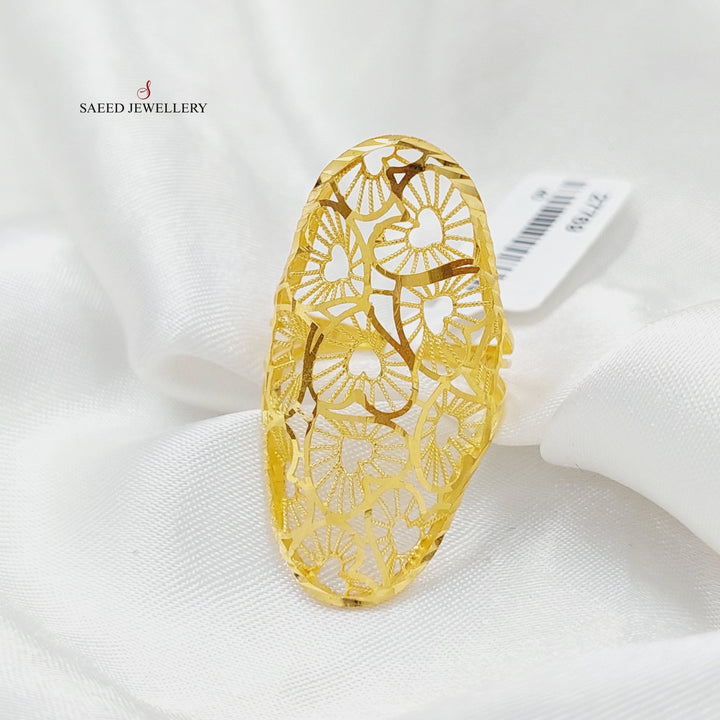 21K Gold Luxury Heart Ring by Saeed Jewelry - Image 4