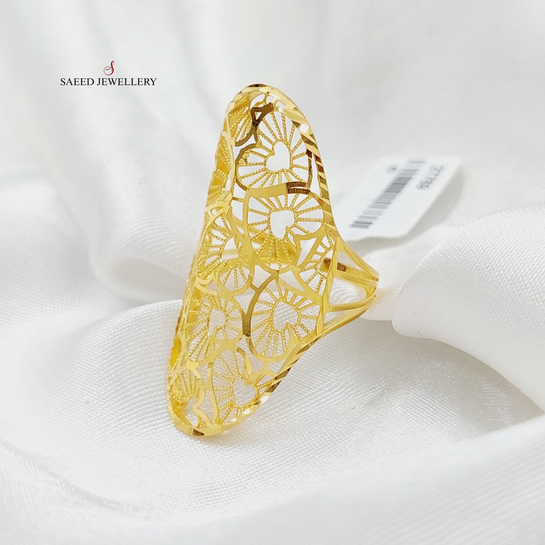 21K Gold Luxury Heart Ring by Saeed Jewelry - Image 1