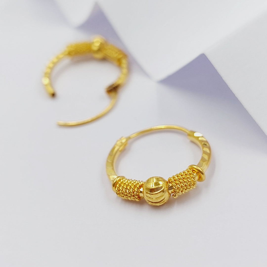 21K Gold Luxury Hoop Earrings by Saeed Jewelry - Image 4