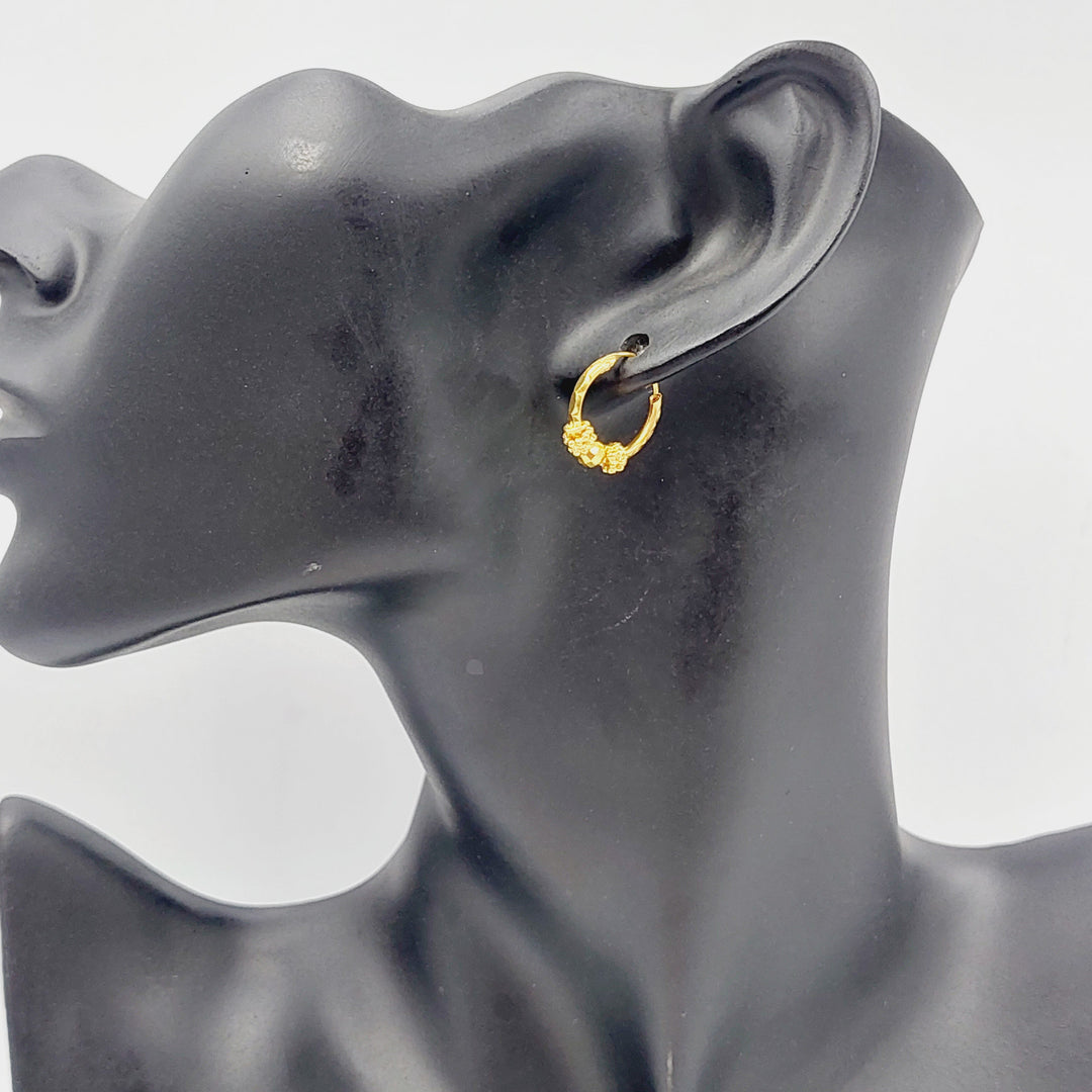 21K Gold Luxury Hoop Earrings by Saeed Jewelry - Image 5