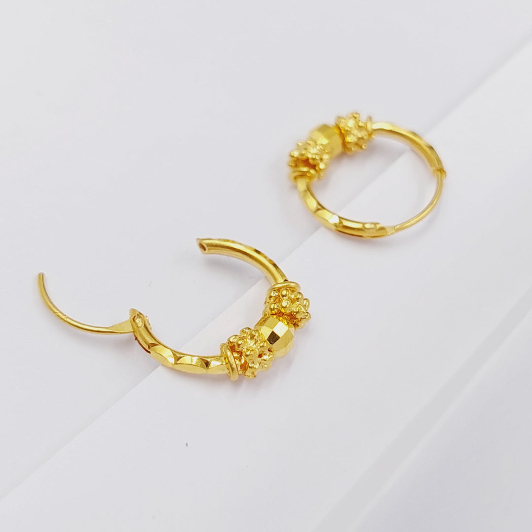 21K Gold Luxury Hoop Earrings by Saeed Jewelry - Image 7