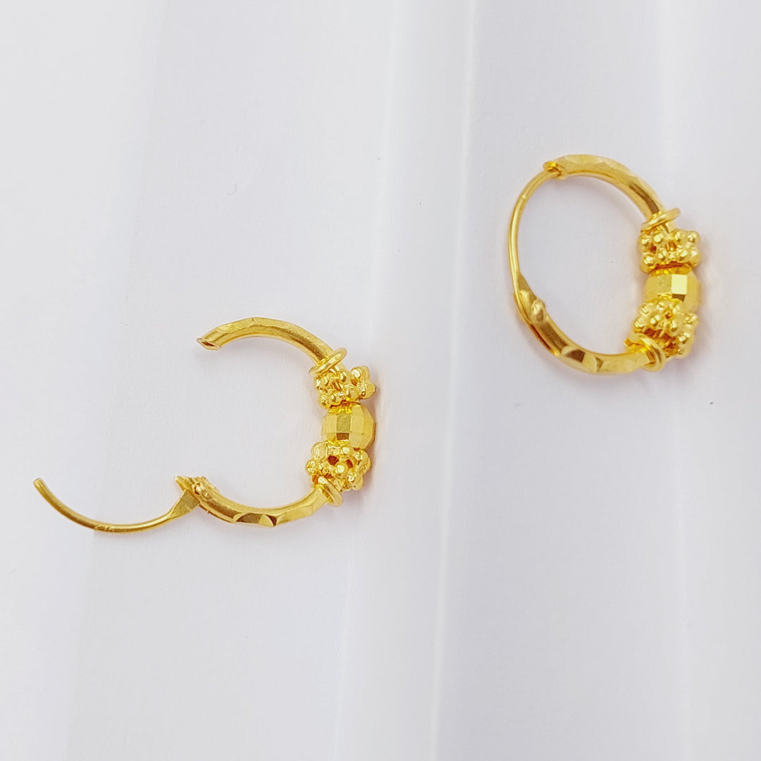 21K Gold Luxury Hoop Earrings by Saeed Jewelry - Image 11