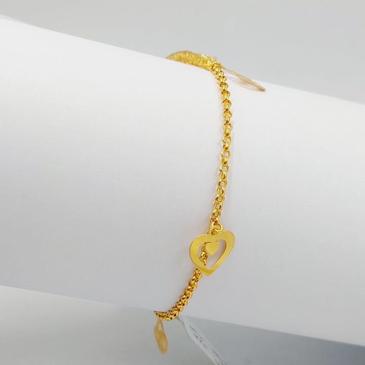 21K Gold Luxury Kuwaiti Bracelet by Saeed Jewelry - Image 4