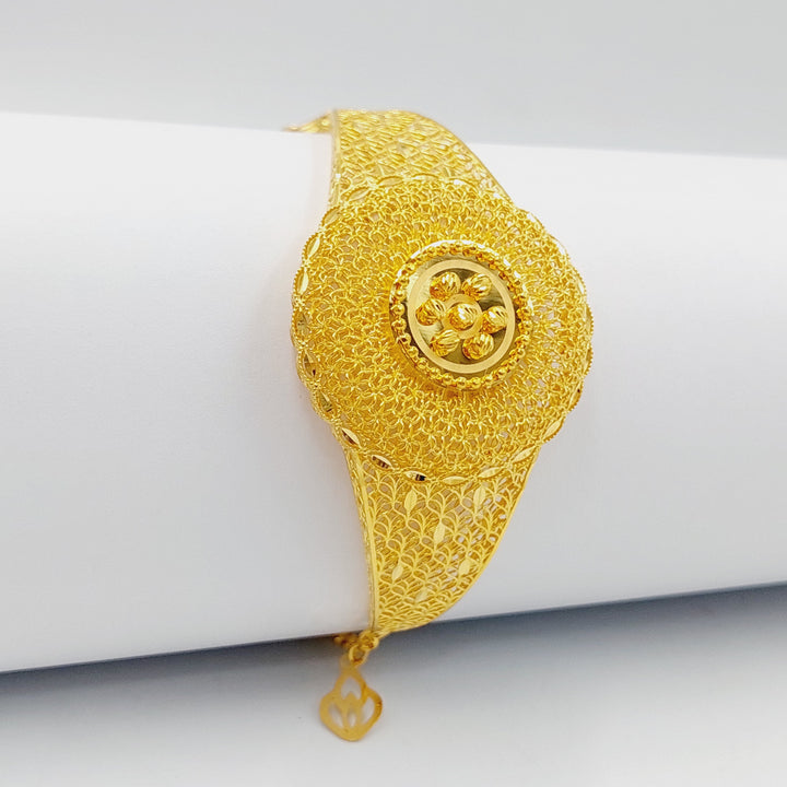 21K Gold Luxury Kuwaiti Bracelet by Saeed Jewelry - Image 1