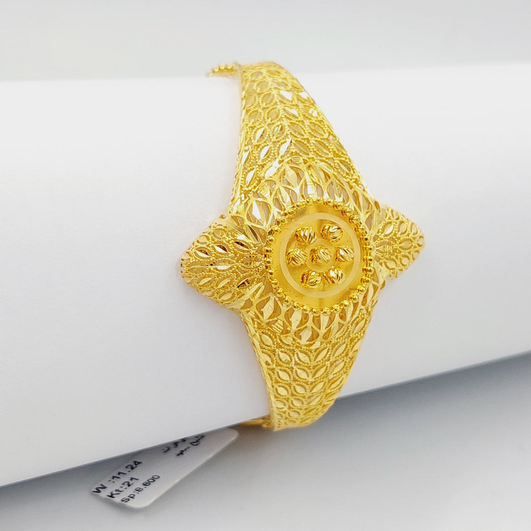 21K Gold Luxury Kuwaiti Bracelet by Saeed Jewelry - Image 11