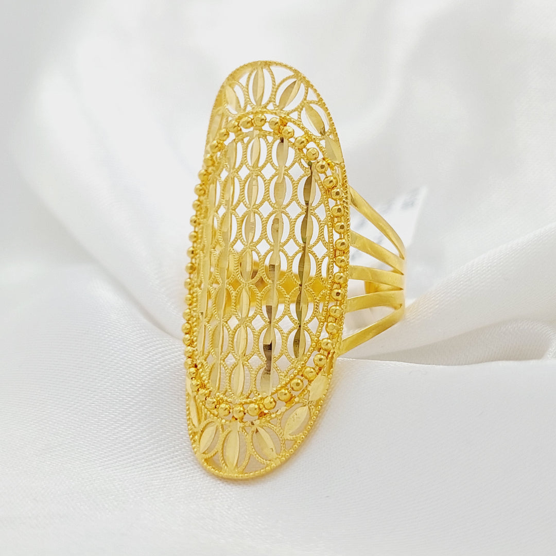 21K Gold Luxury Kuwaiti Ring by Saeed Jewelry - Image 3