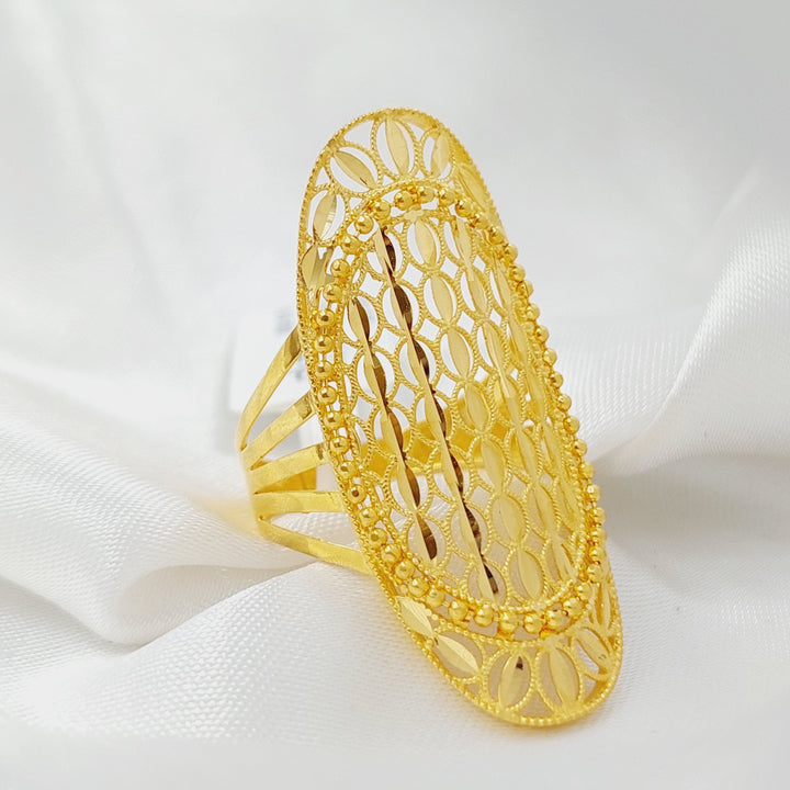 21K Gold Luxury Kuwaiti Ring by Saeed Jewelry - Image 5