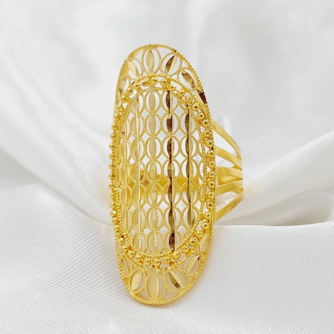 21K Gold Luxury Kuwaiti Ring by Saeed Jewelry - Image 1