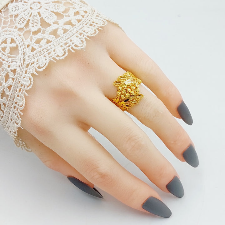 21K Gold Luxury Leaf Ring by Saeed Jewelry - Image 4