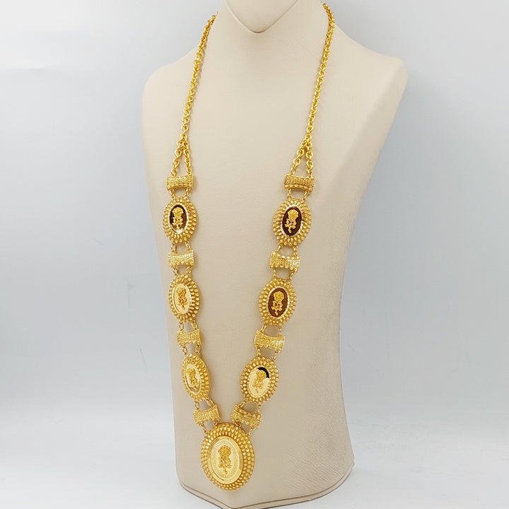 21K Gold Luxury Ounce Long Necklace by Saeed Jewelry - Image 9