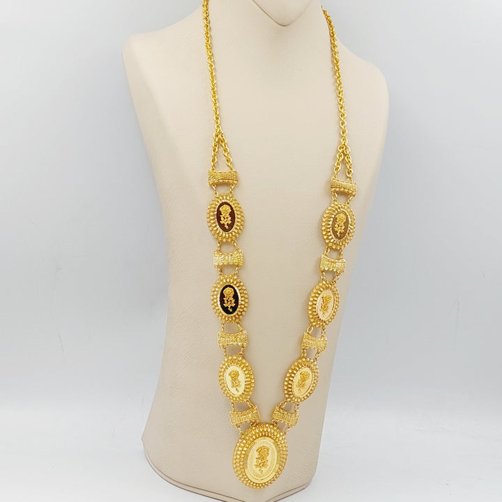 21K Gold Luxury Ounce Long Necklace by Saeed Jewelry - Image 5