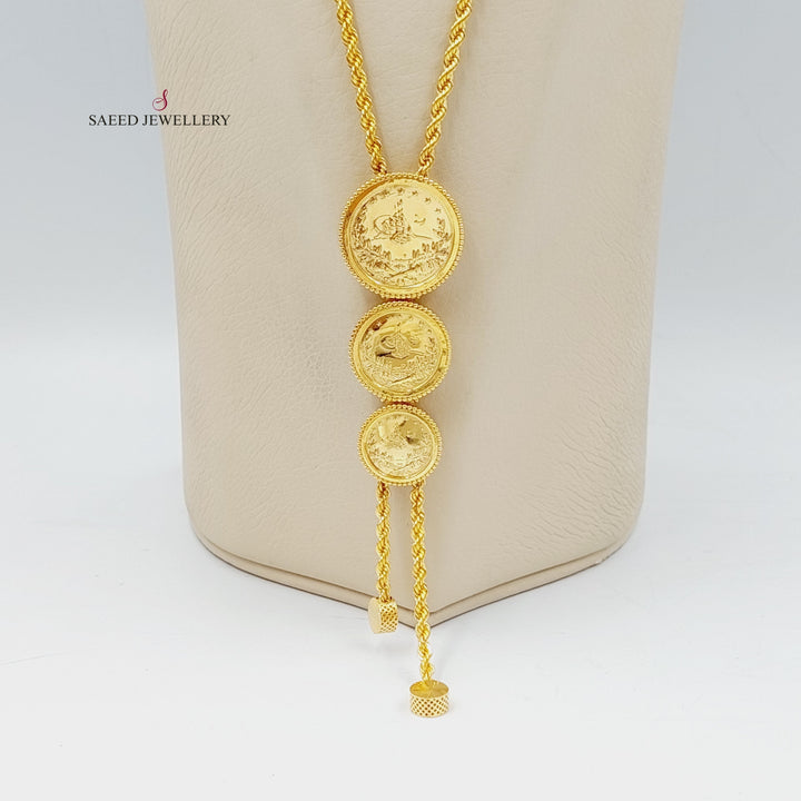 21K Gold Luxury Rashadi Necklace by Saeed Jewelry - Image 2