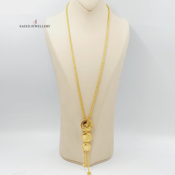 21K Gold Luxury Rashadi Necklace by Saeed Jewelry - Image 3