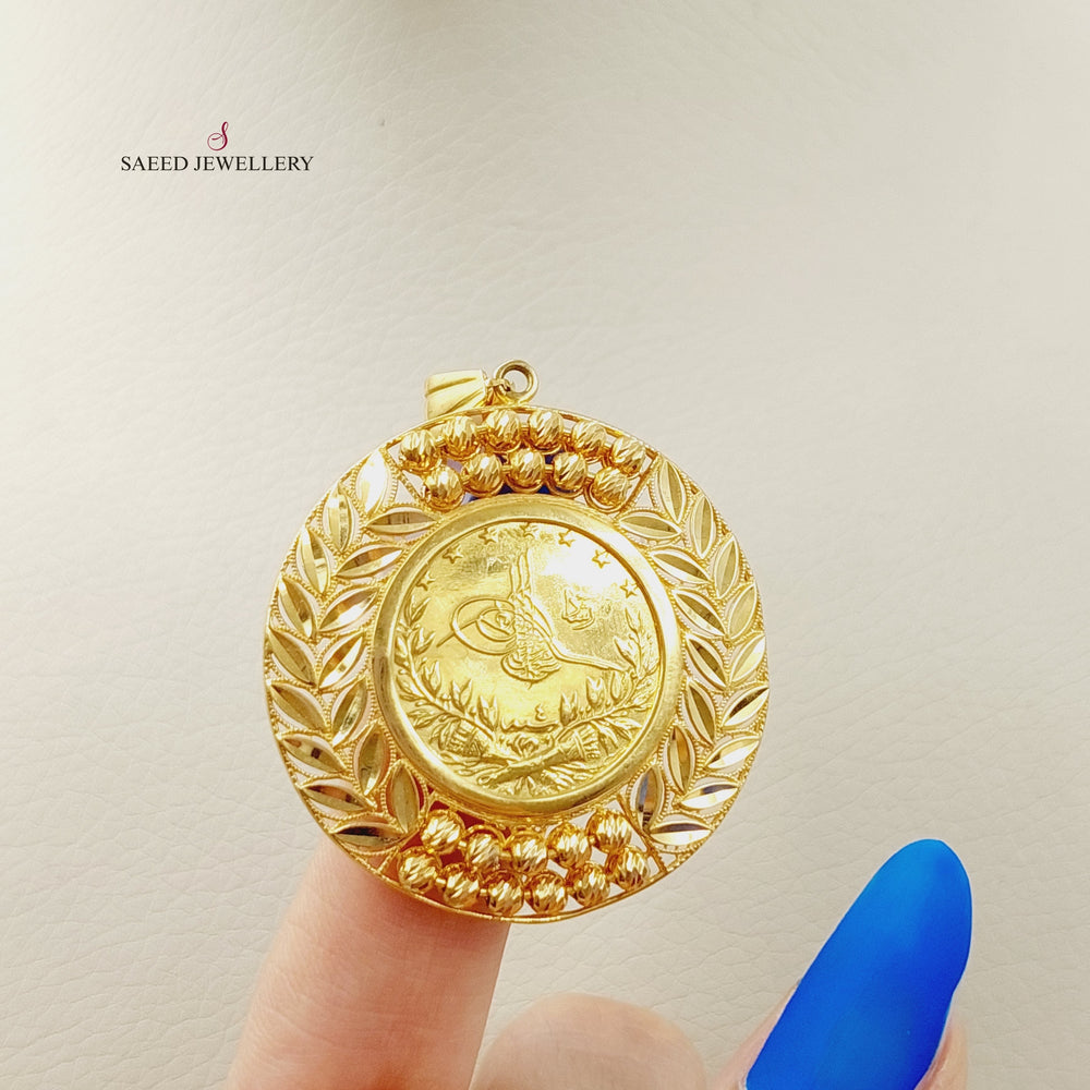 21K Gold Luxury Rashadi Pendant by Saeed Jewelry - Image 2