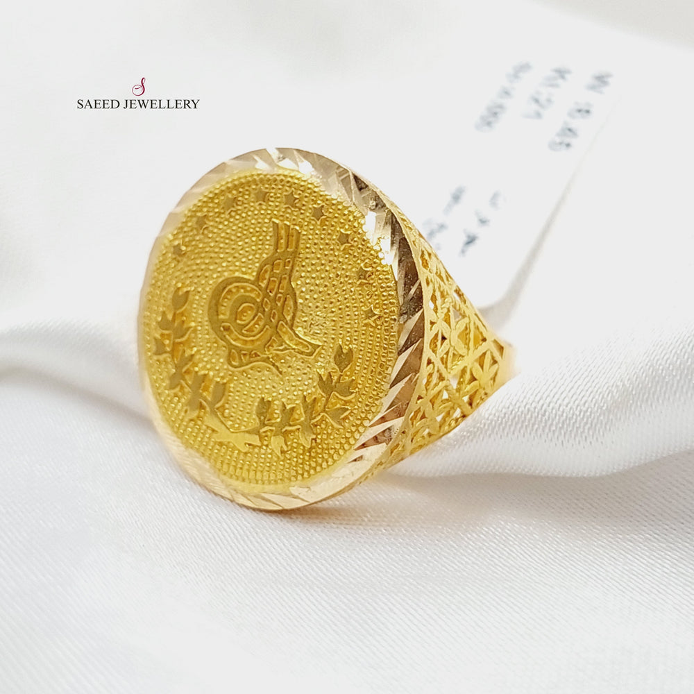 21K Gold Luxury Rashadi Ring by Saeed Jewelry - Image 2