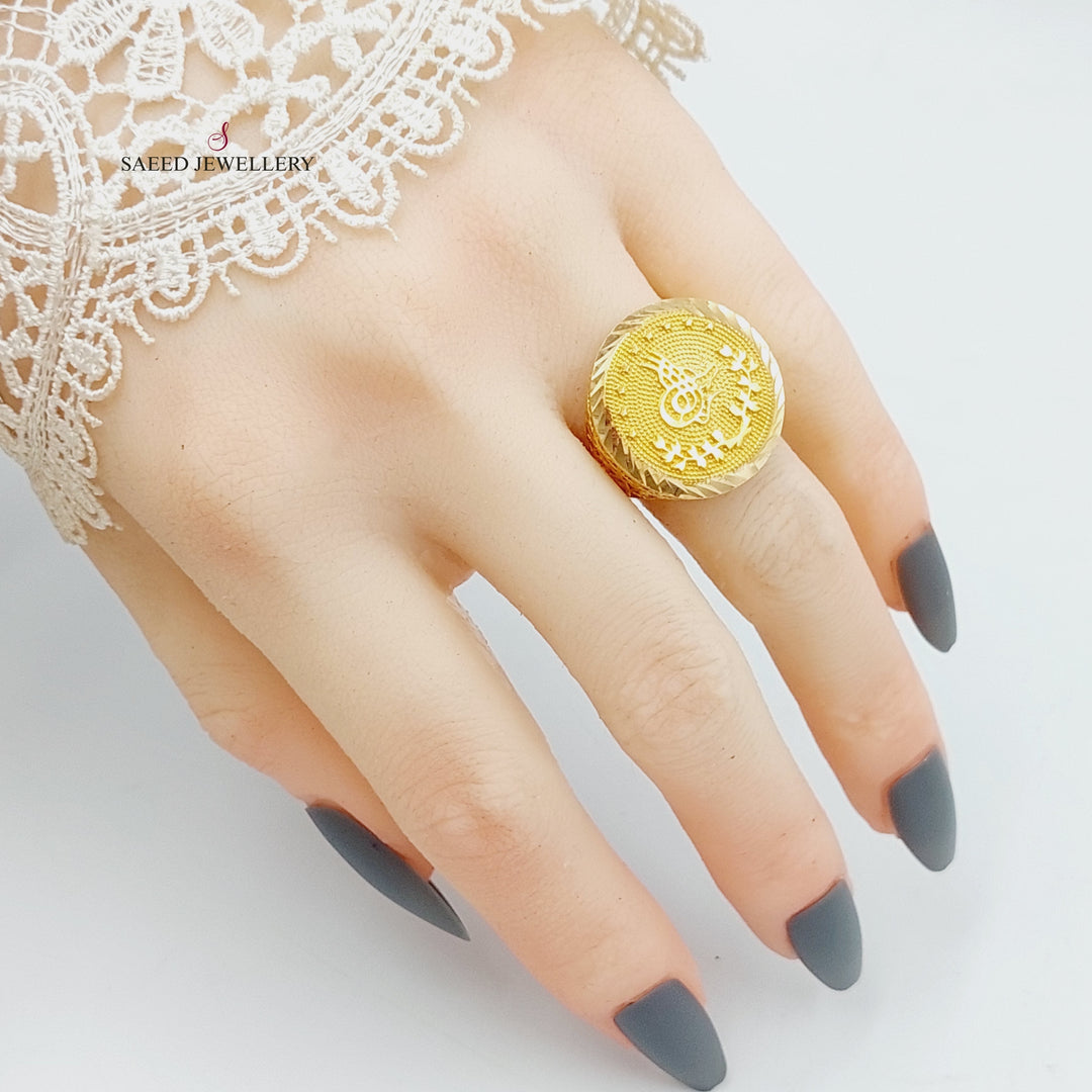 21K Gold Luxury Rashadi Ring by Saeed Jewelry - Image 8