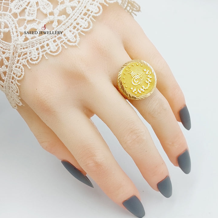 21K Gold Luxury Rashadi Ring by Saeed Jewelry - Image 4