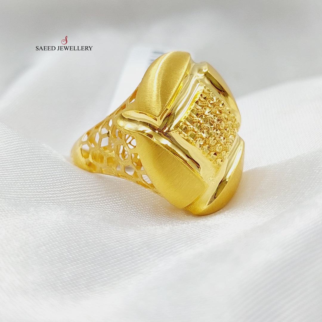 21K Gold Luxury Ring by Saeed Jewelry - Image 3