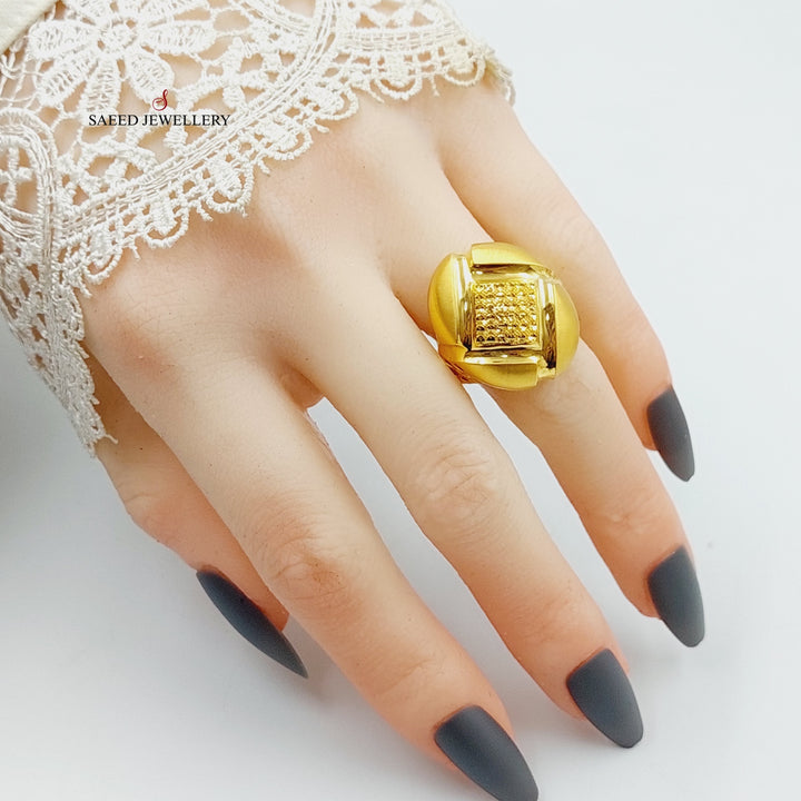 21K Gold Luxury Ring by Saeed Jewelry - Image 4