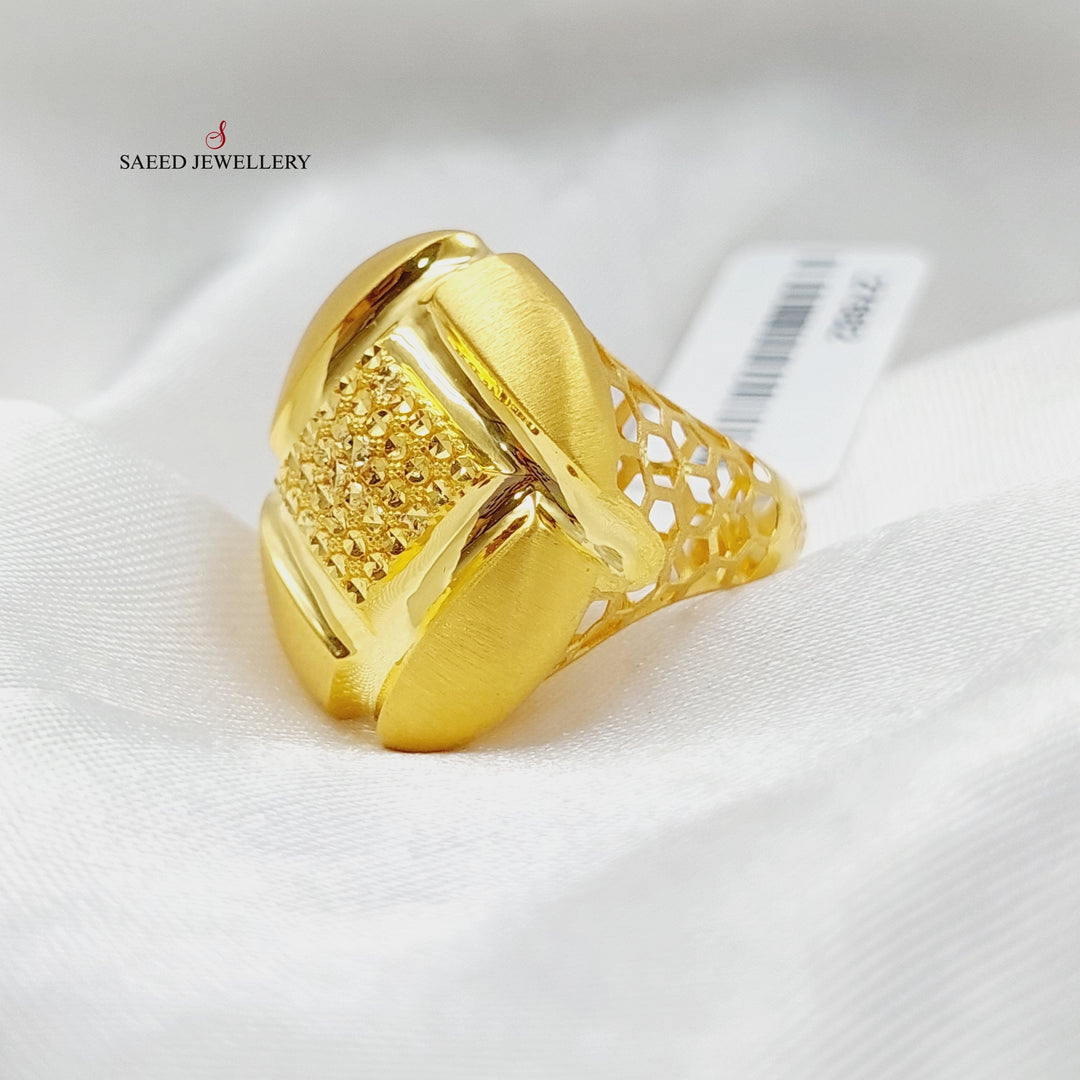 21K Gold Luxury Ring by Saeed Jewelry - Image 1