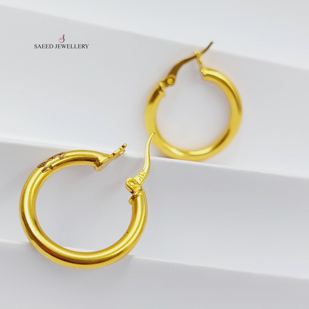 21K Gold Luxury Hoop Earrings by Saeed Jewelry - Image 6