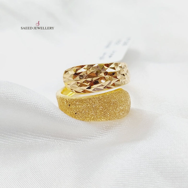 21K Gold Luxury Sanded Ring by Saeed Jewelry - Image 6