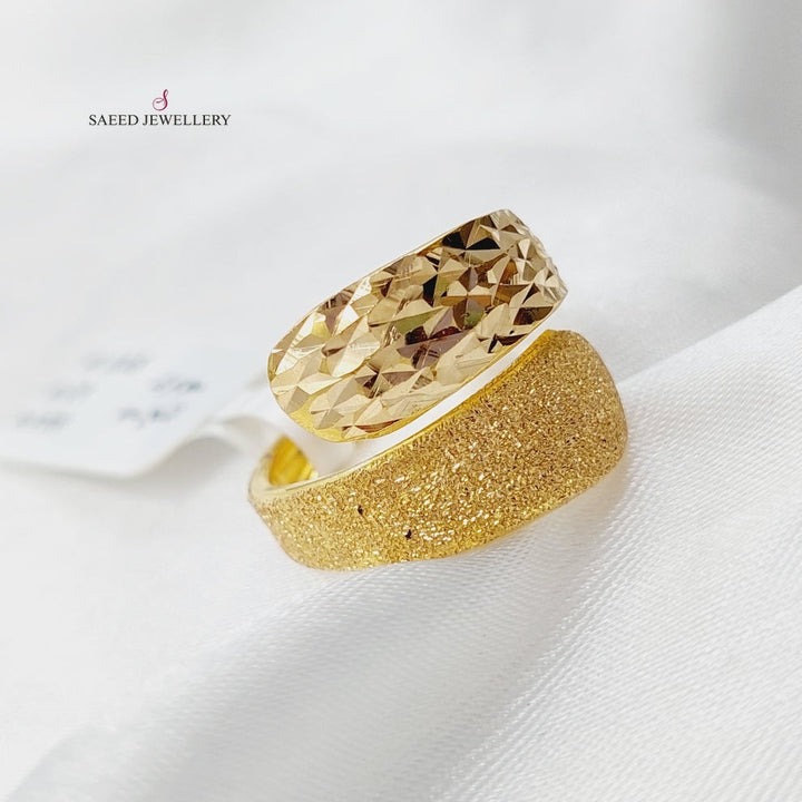 21K Gold Luxury Sanded Ring by Saeed Jewelry - Image 7