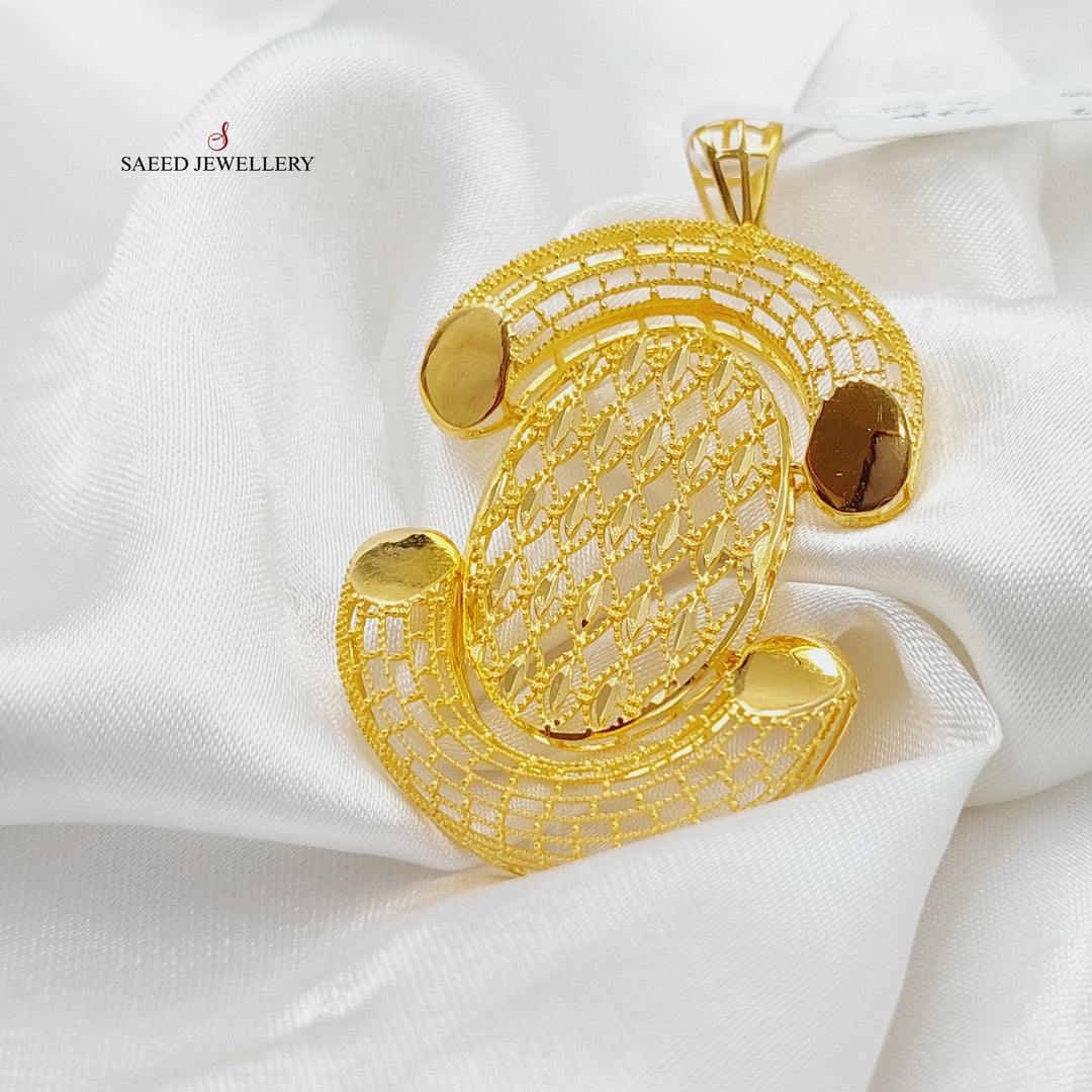 21K Gold Luxury Turkish Pendant by Saeed Jewelry - Image 4