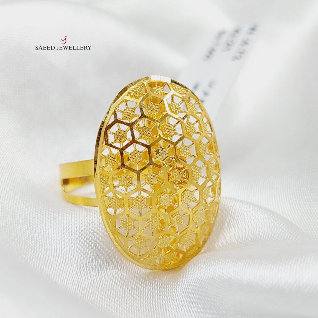 21K Gold Luxury Turkish Ring by Saeed Jewelry - Image 1