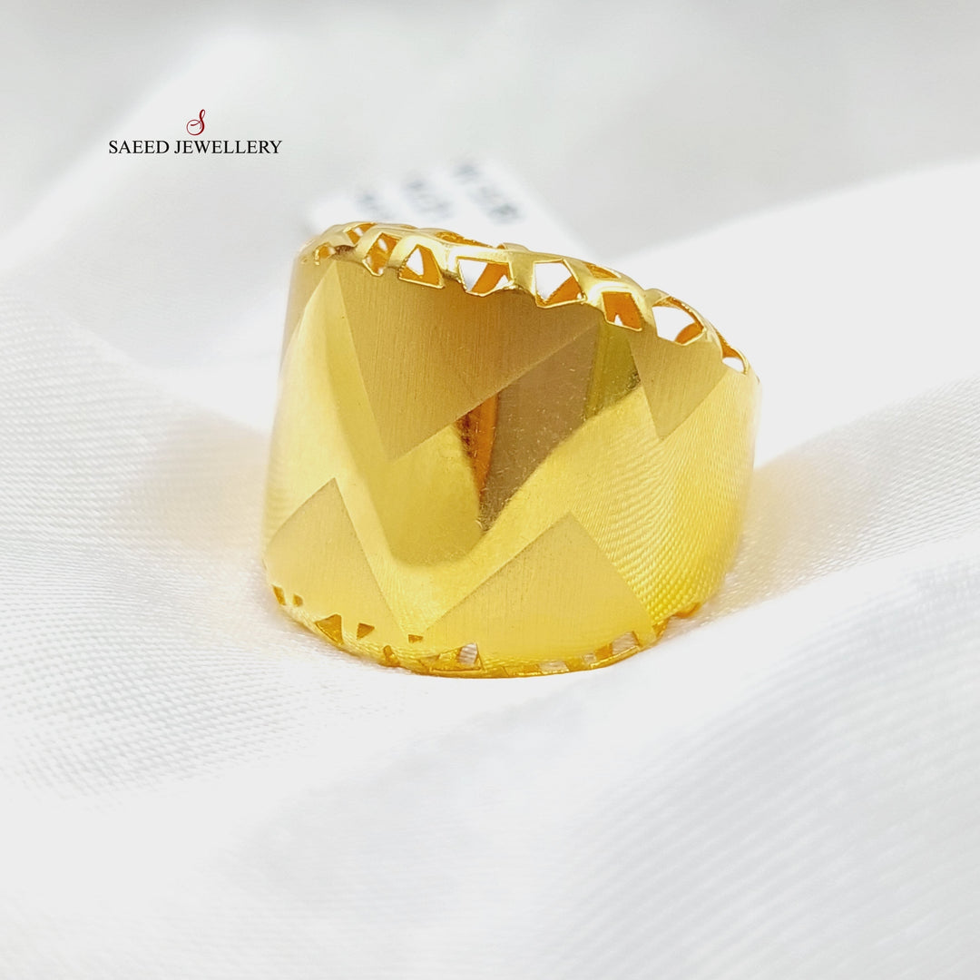 21K Gold Luxury Turkish Ring by Saeed Jewelry - Image 1