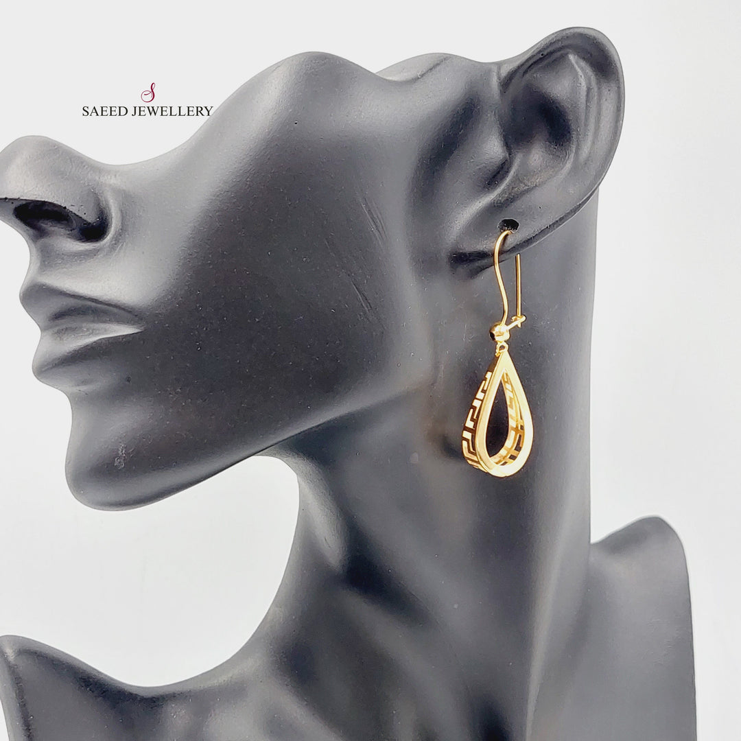 21K Gold Luxury Virna Earrings by Saeed Jewelry - Image 2