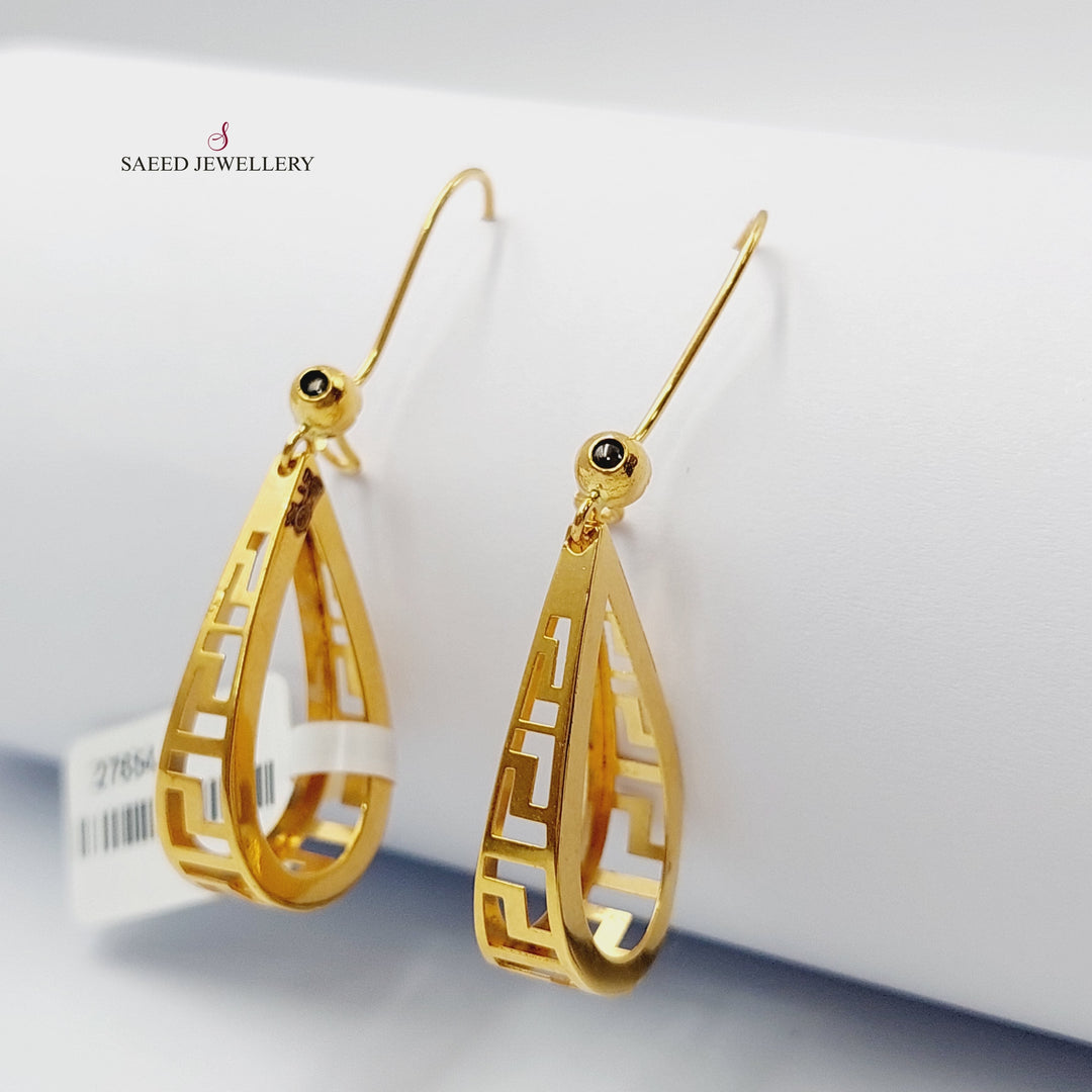 21K Gold Luxury Virna Earrings by Saeed Jewelry - Image 1