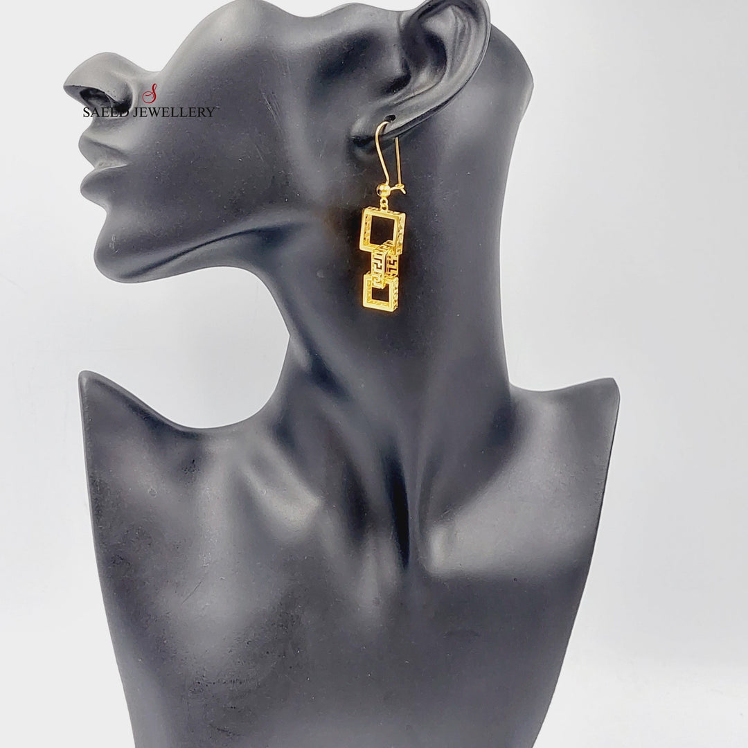 21K Gold Luxury Virna Earrings by Saeed Jewelry - Image 3