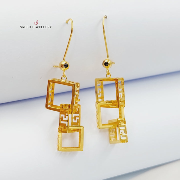 21K Gold Luxury Virna Earrings by Saeed Jewelry - Image 4