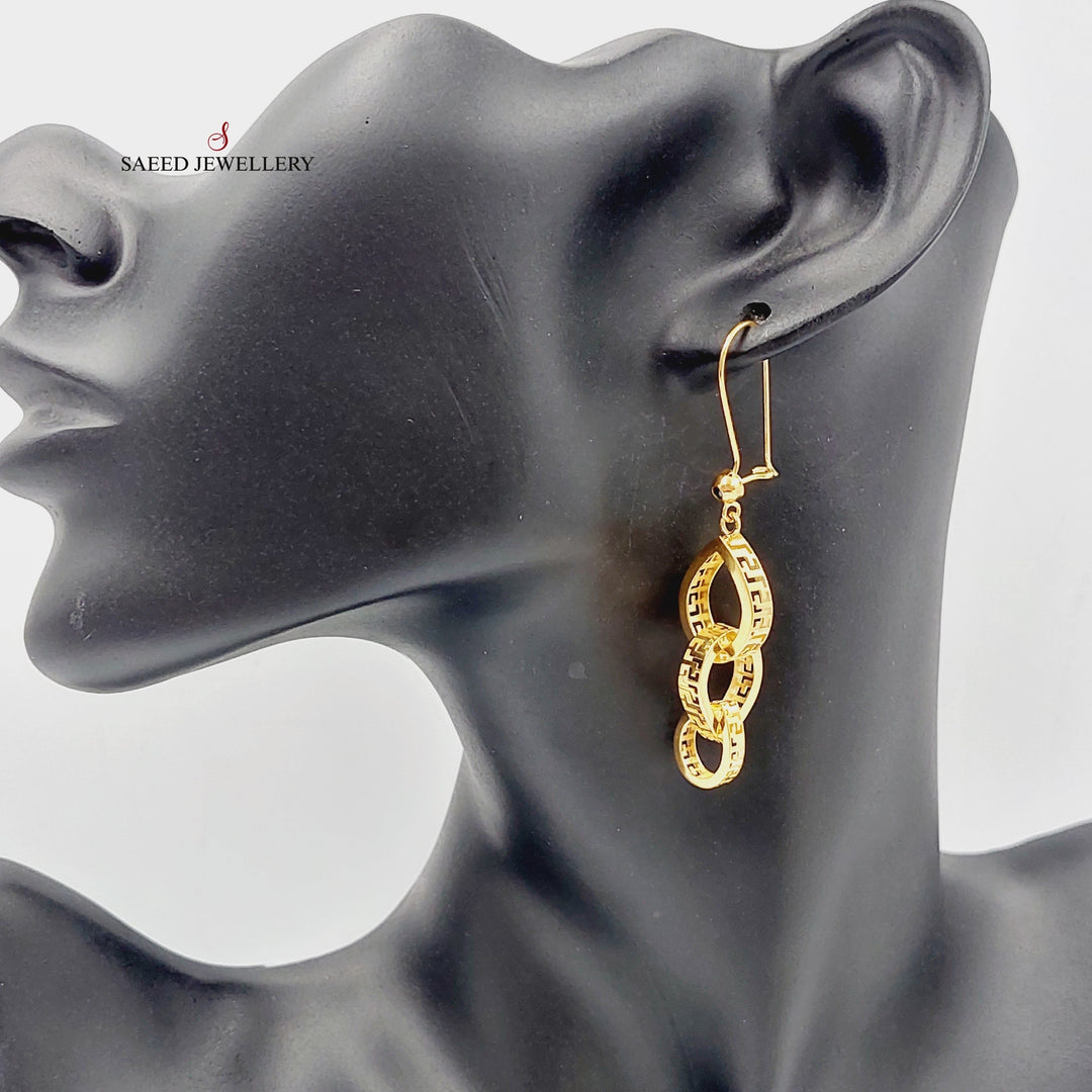 21K Gold Luxury Virna Earrings by Saeed Jewelry - Image 2