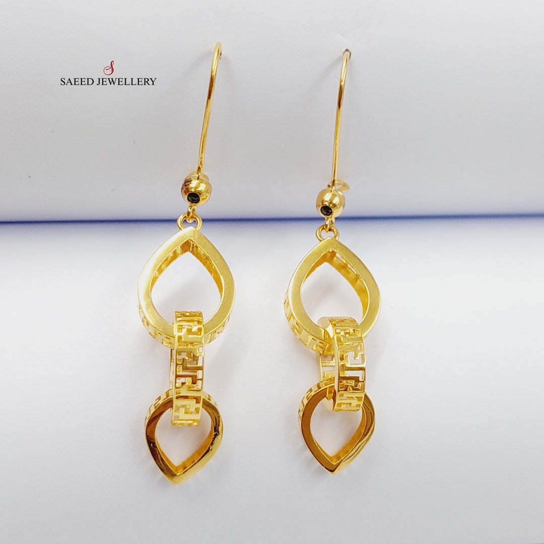 21K Gold Luxury Virna Earrings by Saeed Jewelry - Image 4