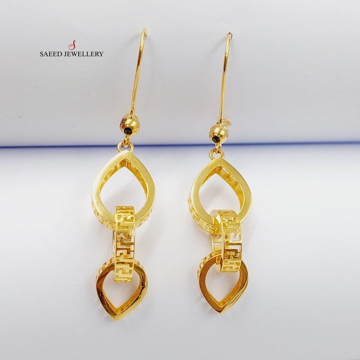 21K Gold Luxury Virna Earrings by Saeed Jewelry - Image 4