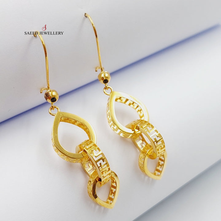 21K Gold Luxury Virna Earrings by Saeed Jewelry - Image 1