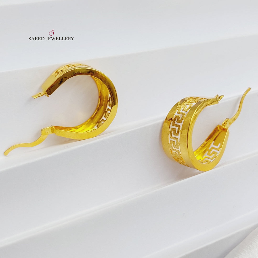 21K Gold Luxury Virna Earrings by Saeed Jewelry - Image 4