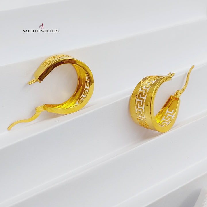 21K Gold Luxury Virna Earrings by Saeed Jewelry - Image 5