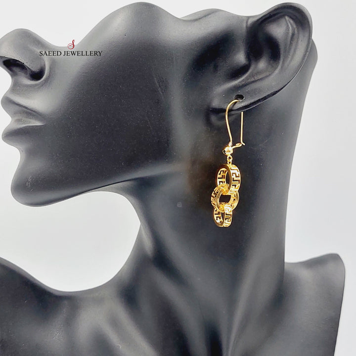 21K Gold Luxury Virna Earrings by Saeed Jewelry - Image 3