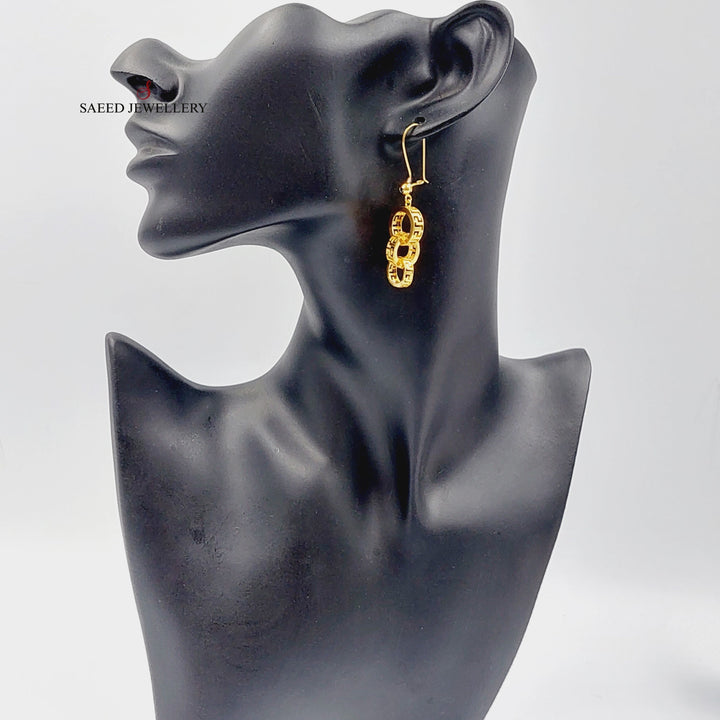 21K Gold Luxury Virna Earrings by Saeed Jewelry - Image 8