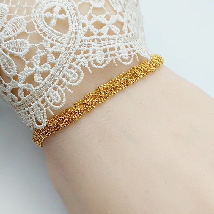 21K Gold Malaysian Bracelet by Saeed Jewelry - Image 3